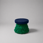 Butaco Piñata de Tucurinca con estructura verde y tejido en verde y azul oscuro