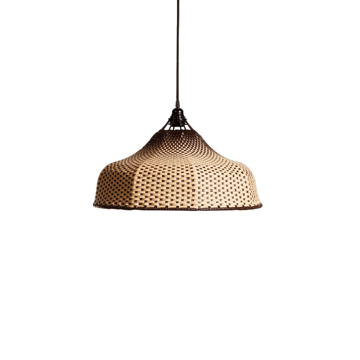 Lámpara Wiwa de Tucurinca con tejido negro y beige