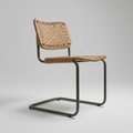 Silla 1927 de Tucurinca con estructura verde militar y tejido en cordón cienaguero